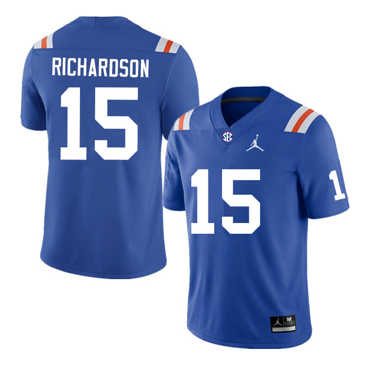 Men #15 Anthony Richardson Florida Gators College Football Jerseys Sale-Throwback - Click Image to Close